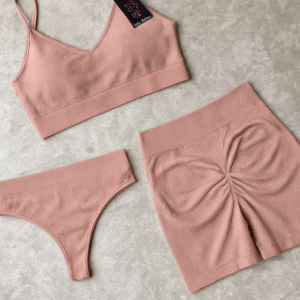 set deportivo 3 piezas – bombacha vedetina, top y short